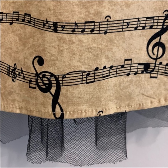 HOT TOPIC Music Note Rockabilly Pin-Up Style Corset Sleeveless Halter Dress - Picture 8 of 16